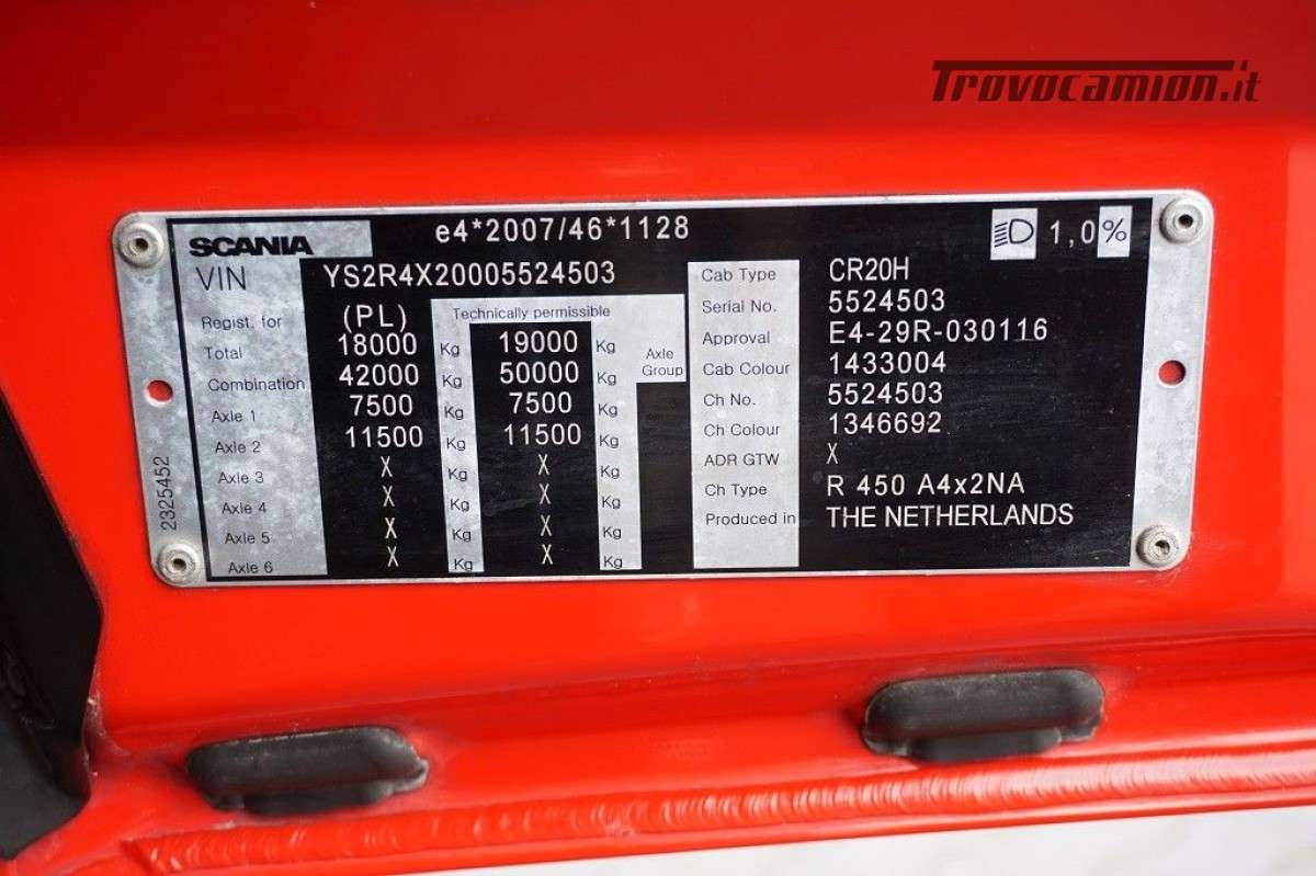SCANIA R 450  Machineryscanner